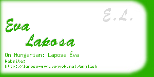 eva laposa business card